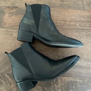 Marc Fisher Genuine Leather Black Soho Booties